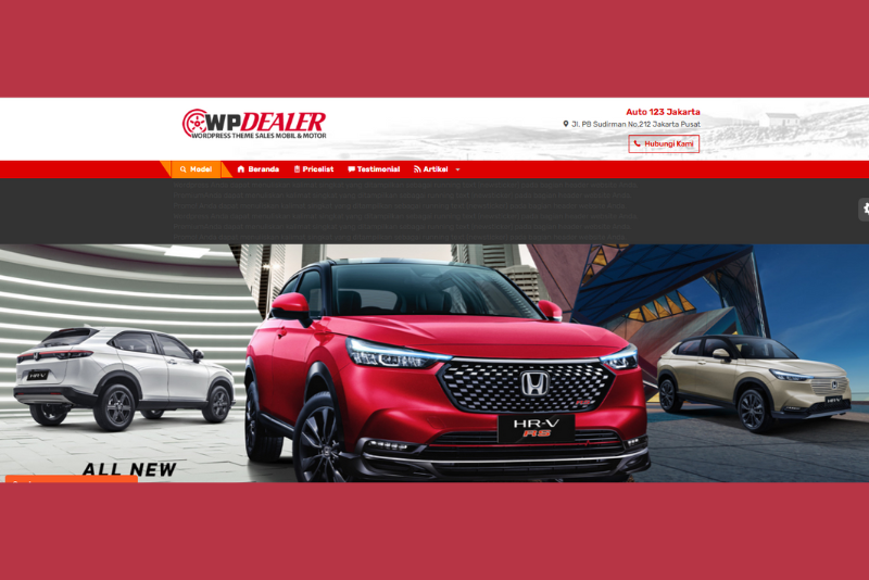 Website Dealer Mobil