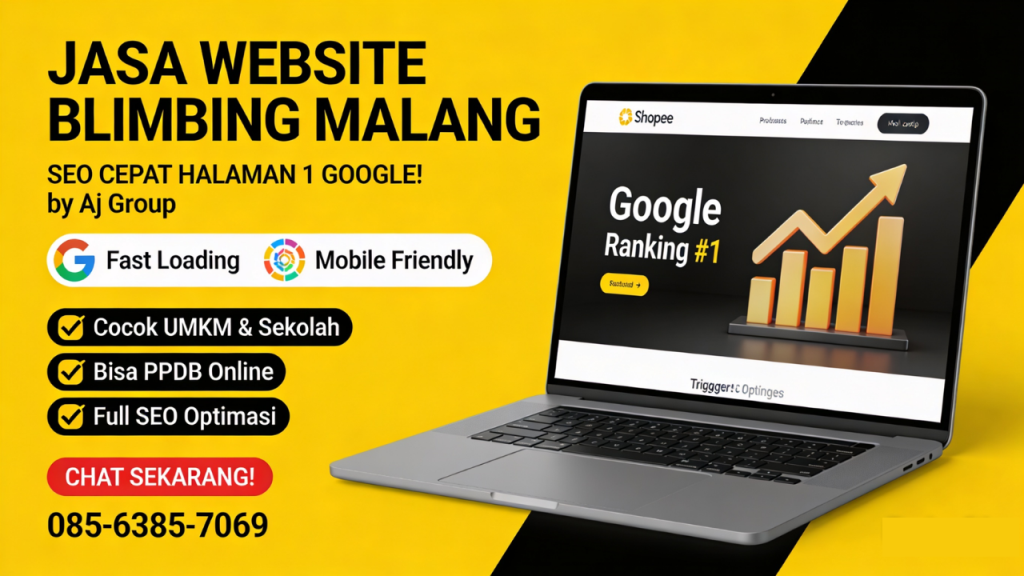 Jasa Website Profesional Blimbing Malang SEO Cepat Tampil Google untuk UMKM & Sekolah